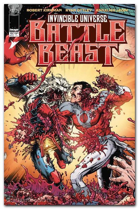 Invincible Universe Battle Beast #12 (2025) cover c burnham connecting variant