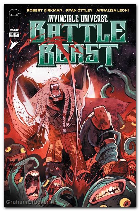Invincible Universe Battle Beast #12 (2025) cover e montllo variant
