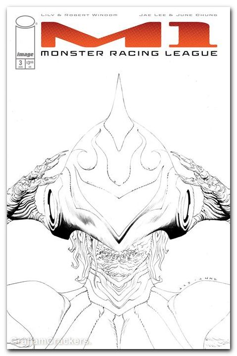 M1 Monster Racing League #3 (2026) cover c lee b&w variant