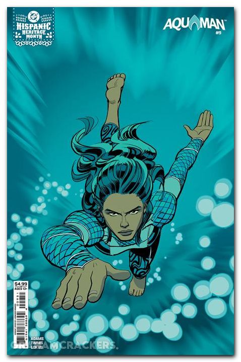 Aquaman #9 (2025) cover e romero hispanic heritage month aquagirl variant