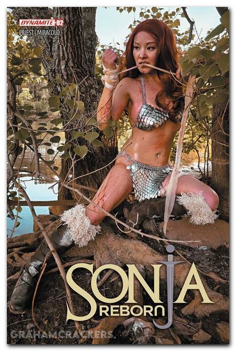 Sonja Reborn #2 (2025) cover e cosplay variant