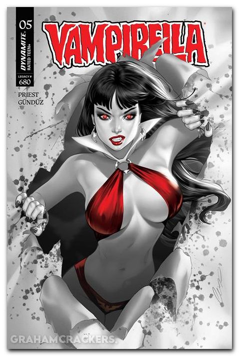 Vampirella #5 (2025) cover p chatzoudis b&w variant