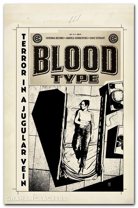 EC Blood Type #4 (2025) cover d sorrentino b&w artist edition variant