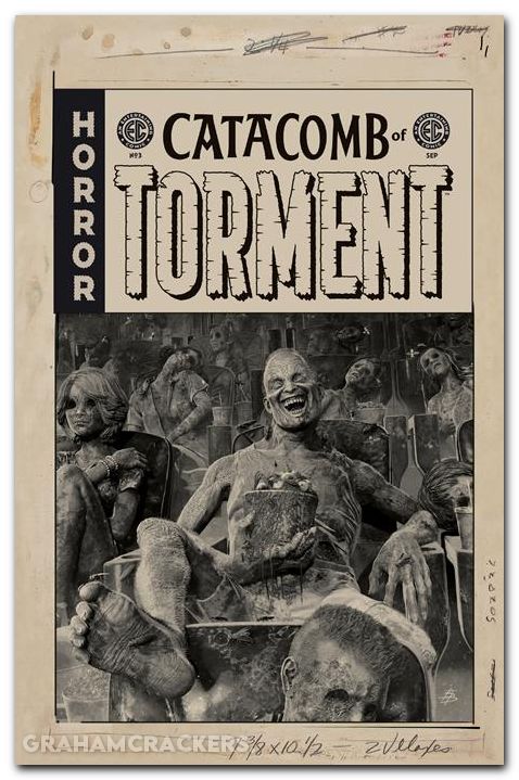 EC Catacomb Of Torment #3 (2025) cover d barends b&w artist edition variant