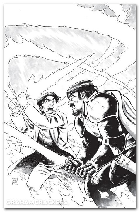 Sixth Gun Battle For The Six #3 (2025) cover d hurtt b&w variant