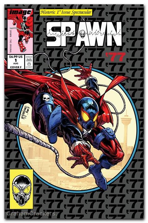 Spawn 77 #1 (2026) cover f mcfarlane retro logo variant