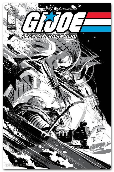 GI Joe A Real American Hero #332 (2023) cover b weeks b&w variant