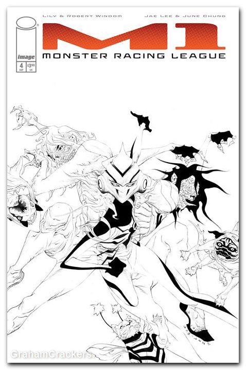 M1 Monster Racing League #4 (2026) cover c lee b&w variant