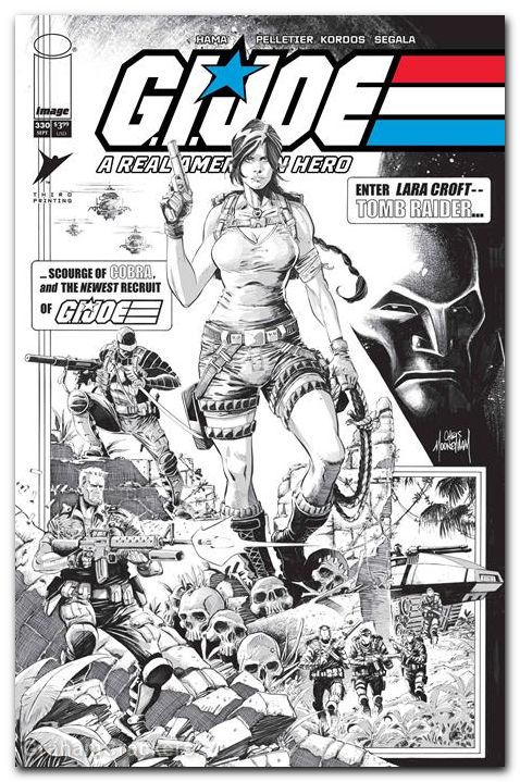 GI Joe A Real American Hero #330 (2023) third print cover b mooneyham b&w variant