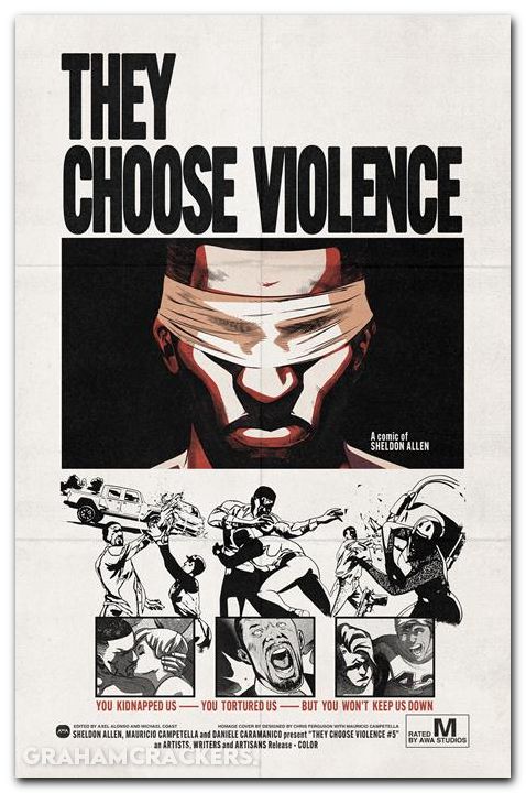 They Choose Violence #5 (2025) cover b ferguson blaxploitation film homage variant