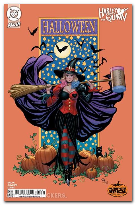 Harley Quinn #55 (2021) cover e cho pumpkin spicy variant