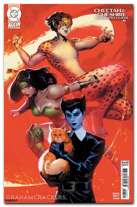Cheetah And Cheshire Rob The Justice League #3 (2025) cover c noobovich variant