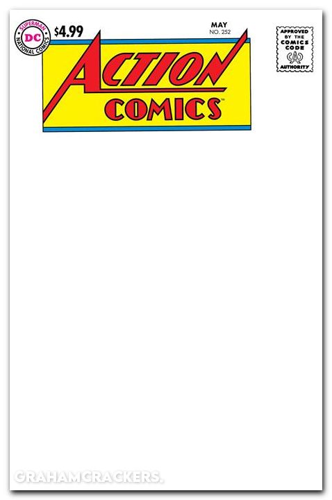 Action Comics #252 (1938) 2025 facsimile edition cover c blank variant