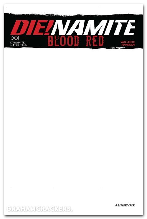 Die!Namite Blood Red #1 (2025) cover e blank authentix variant