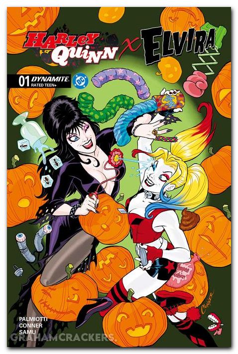 Harley Quinn X Elvira #1 (2025) cover a