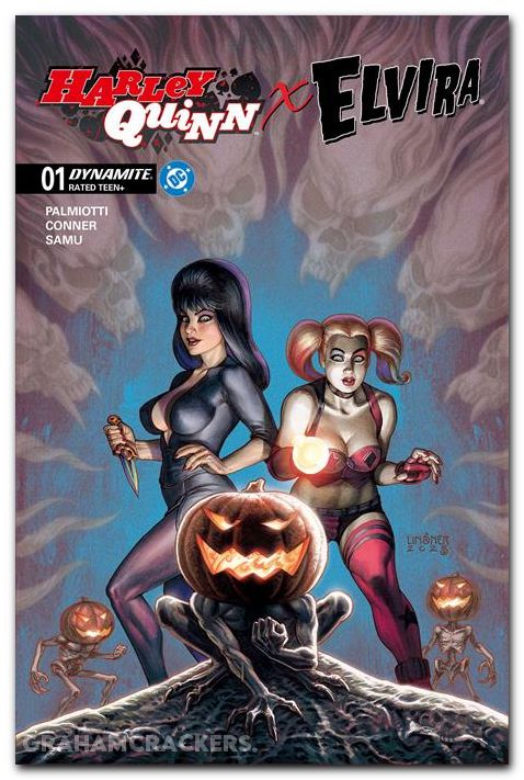 Harley Quinn X Elvira #1 (2025) cover c linsner variant