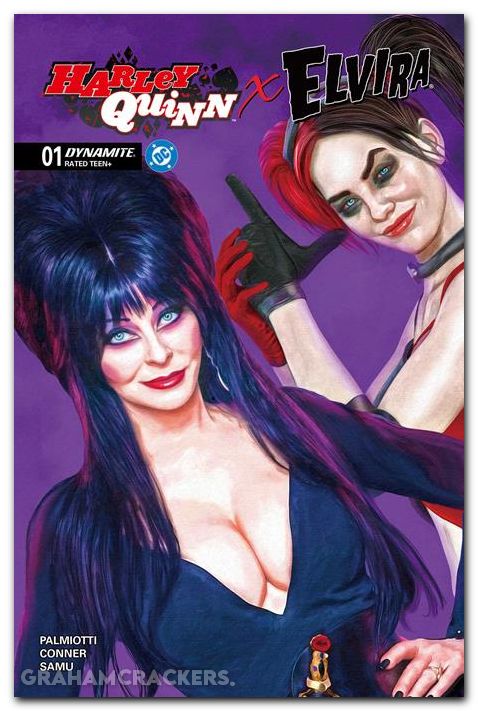 Harley Quinn X Elvira #1 (2025) cover e spears variant