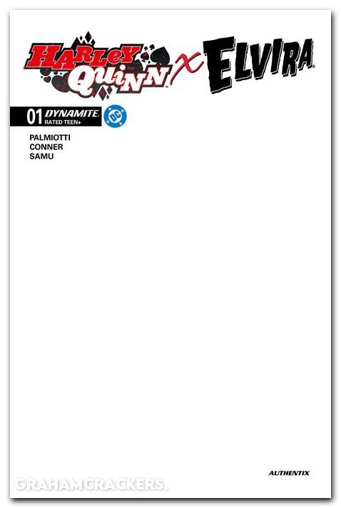 Harley Quinn X Elvira #1 (2025) cover j blank variant