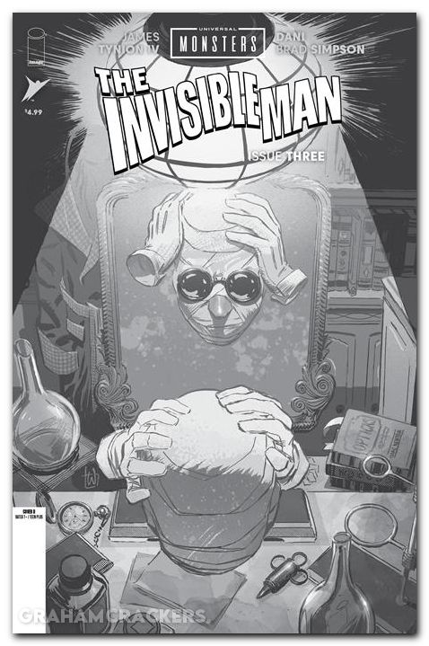 Universal Monsters The Invisible Man #3 (2025) cover d weeks b&w variant