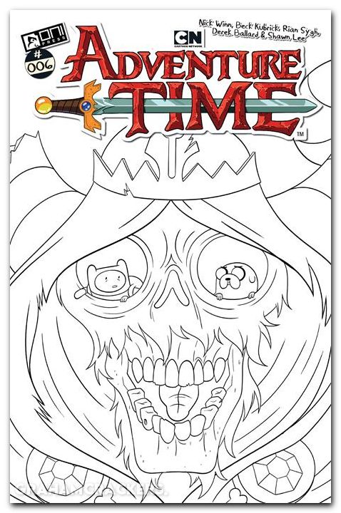 Adventure Time #6 (2025) cover f winn b&w variant