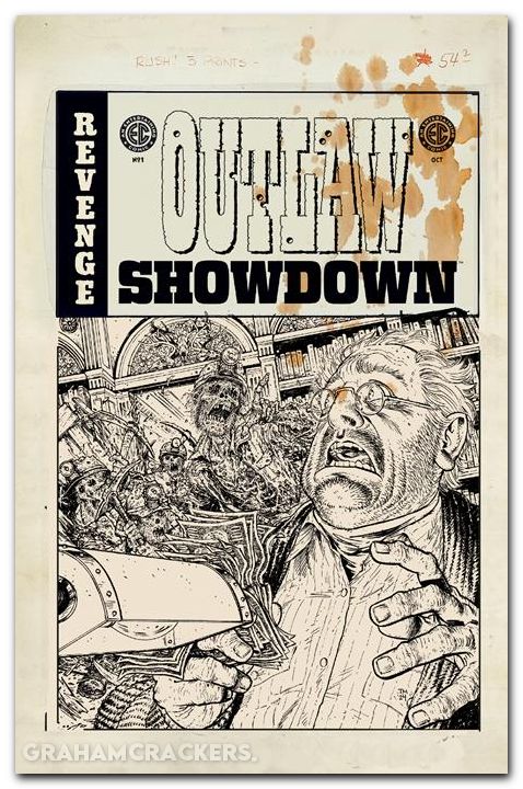EC Outlaw Showdown #1 (2025) cover e moore b&w artist edition variant