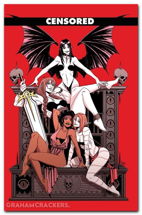 Barbaric The Black Knight #1 (2025) cover d howell lilith crossover black bag variant