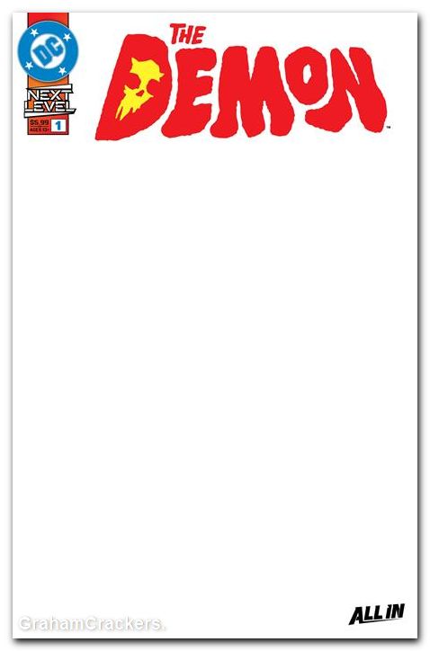 Demon #1 (2026) cover f blank variant