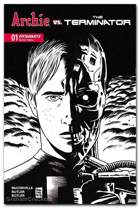 Archie Vs The Terminator #1 (2026) cover o francavilla line art variant
