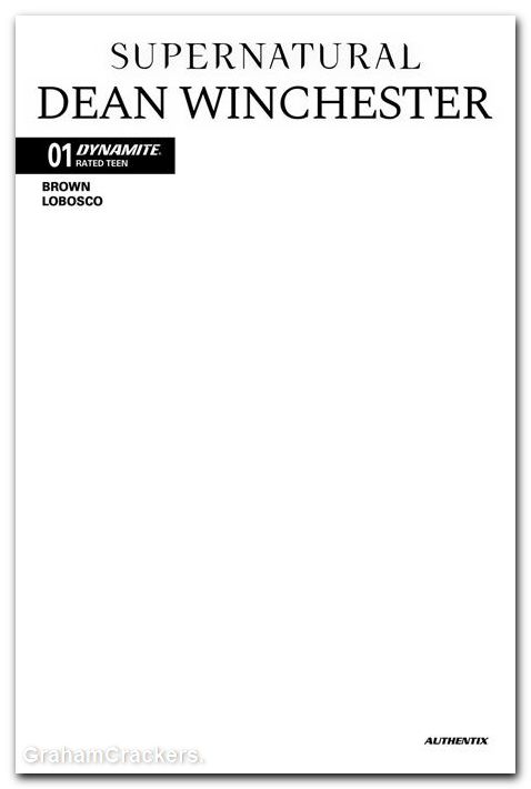 Supernatural Dean Winchester #1 (2026) cover f blank authentix variant