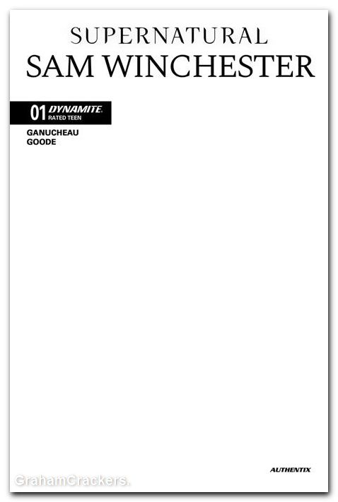Supernatural Sam Winchester #1 (2026) cover f blank authentix variant