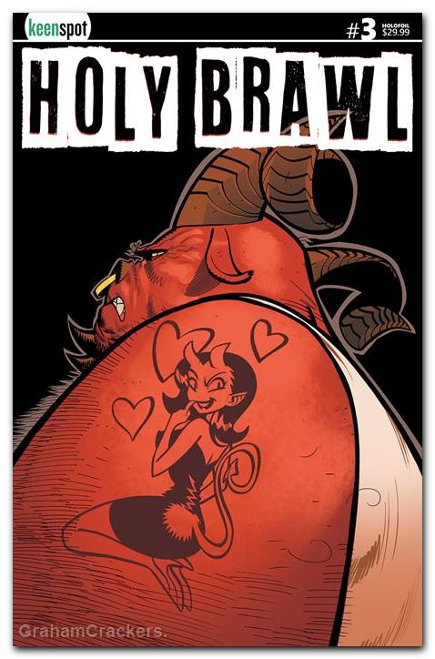 Holy Brawl #3 (2026) cover b fabbio holofoil variant