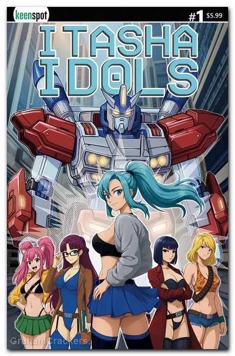 Itasha Idols #1 (2026) cover b white backshot variant
