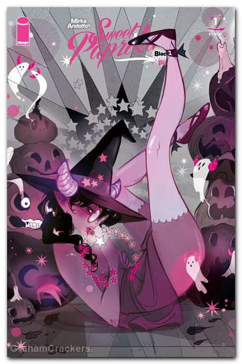 Sweet Paprika Black White And Pink Halloween Special #1 (2026) cover e homare variant