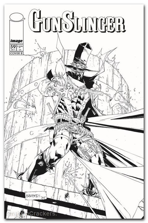 Gunslinger Spawn #59 cover b barberi b&w variant