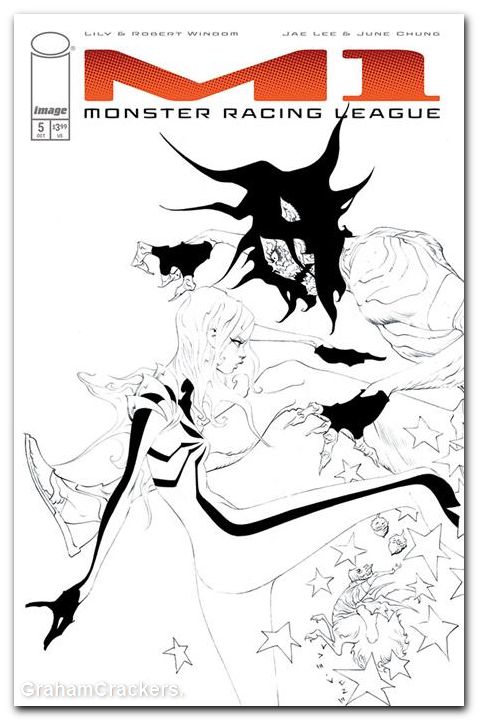 M1 Monster Racing League #5 (2026) cover c lee b&w variant