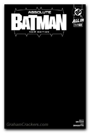 Absolute Batman Noir Edition #1 cover b black blank variant