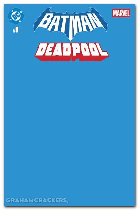 Batman Deadpool #1 (2025) cover u blue blank variant