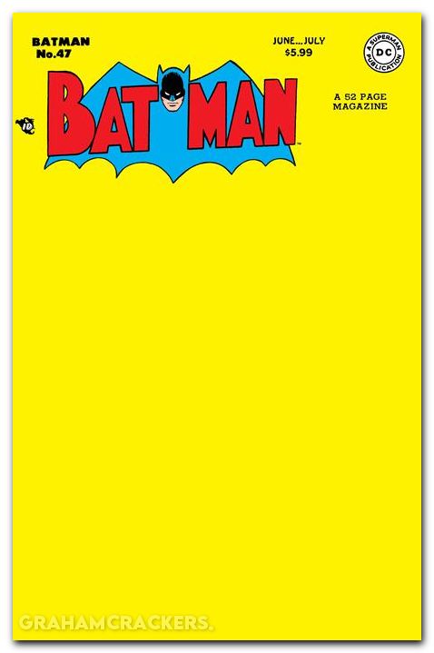 Batman #47 (1940) 2025 facsimile edition cover c blank variant