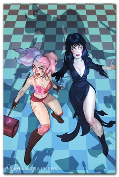 Harley Quinn X Elvira #2 (2025) cover l caldwell virgin variant