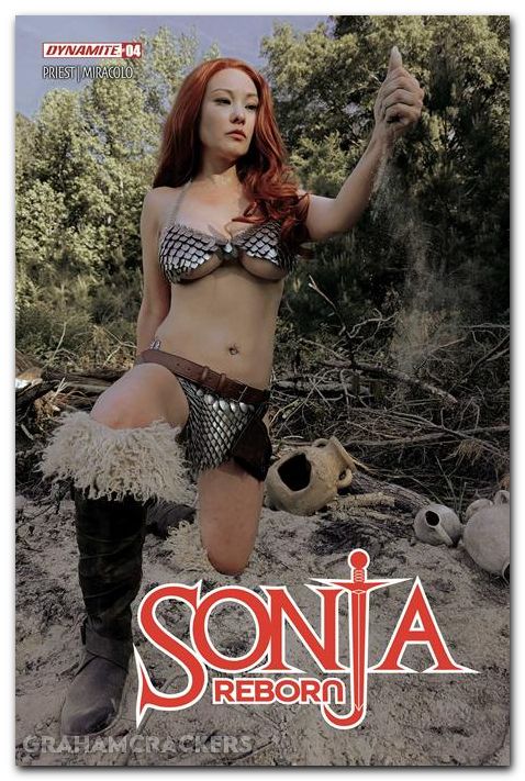 Sonja Reborn #4 (2025) cover e cosplay variant