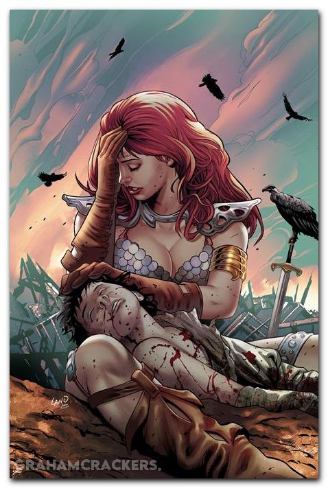 Sonja Reborn #4 (2025) cover g land virgin variant