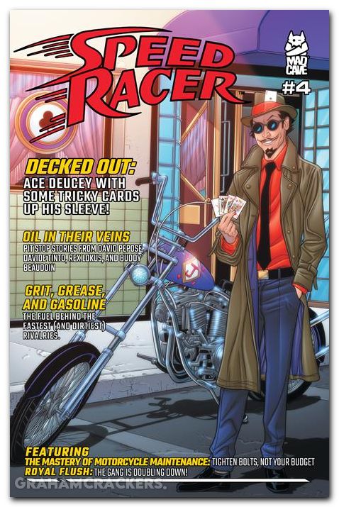 Speed Racer #4 (2025) cover c batista car magazine homage unlockable variant