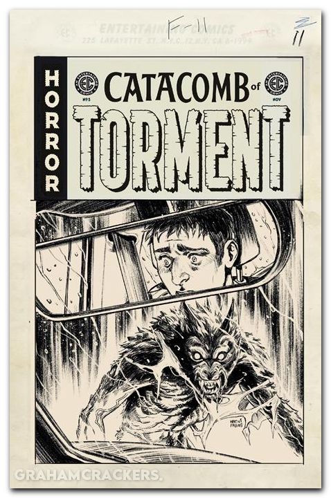 EC Catacomb Of Torment #5 (2025) cover d franq b&w artist edition variant