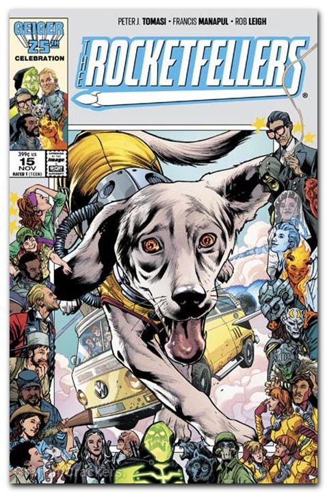 Rocketfellers #15 (2024) cover b hitch geiger 25 anniversary variant