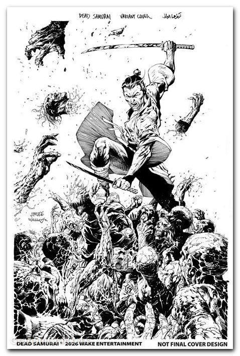 Dead Samurai #8 second print cover b lee b&w variant
