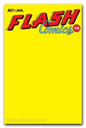 Flash Comics #1 (1940) 2024 facsimile edition cover c blank variant