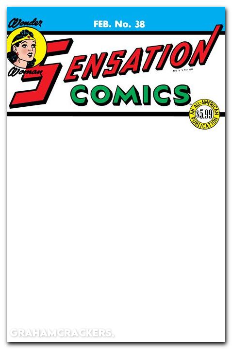 Sensation Comics #38 (1938) 2025 facsimile edition cover c blank variant