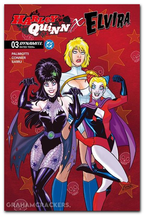 Harley Quinn X Elvira #3 (2025) cover a