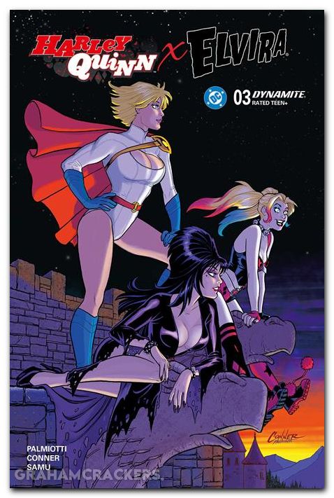 Harley Quinn X Elvira #3 (2025) cover g conner night variant