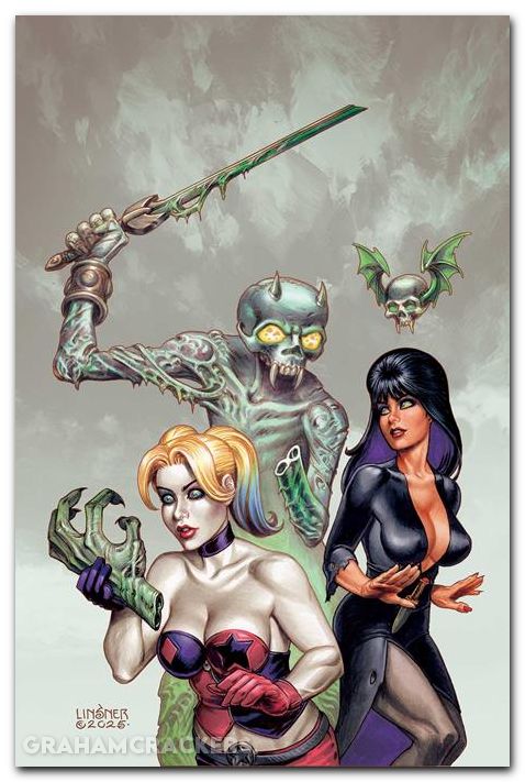 Harley Quinn X Elvira #3 (2025) cover i linsner virgin variant